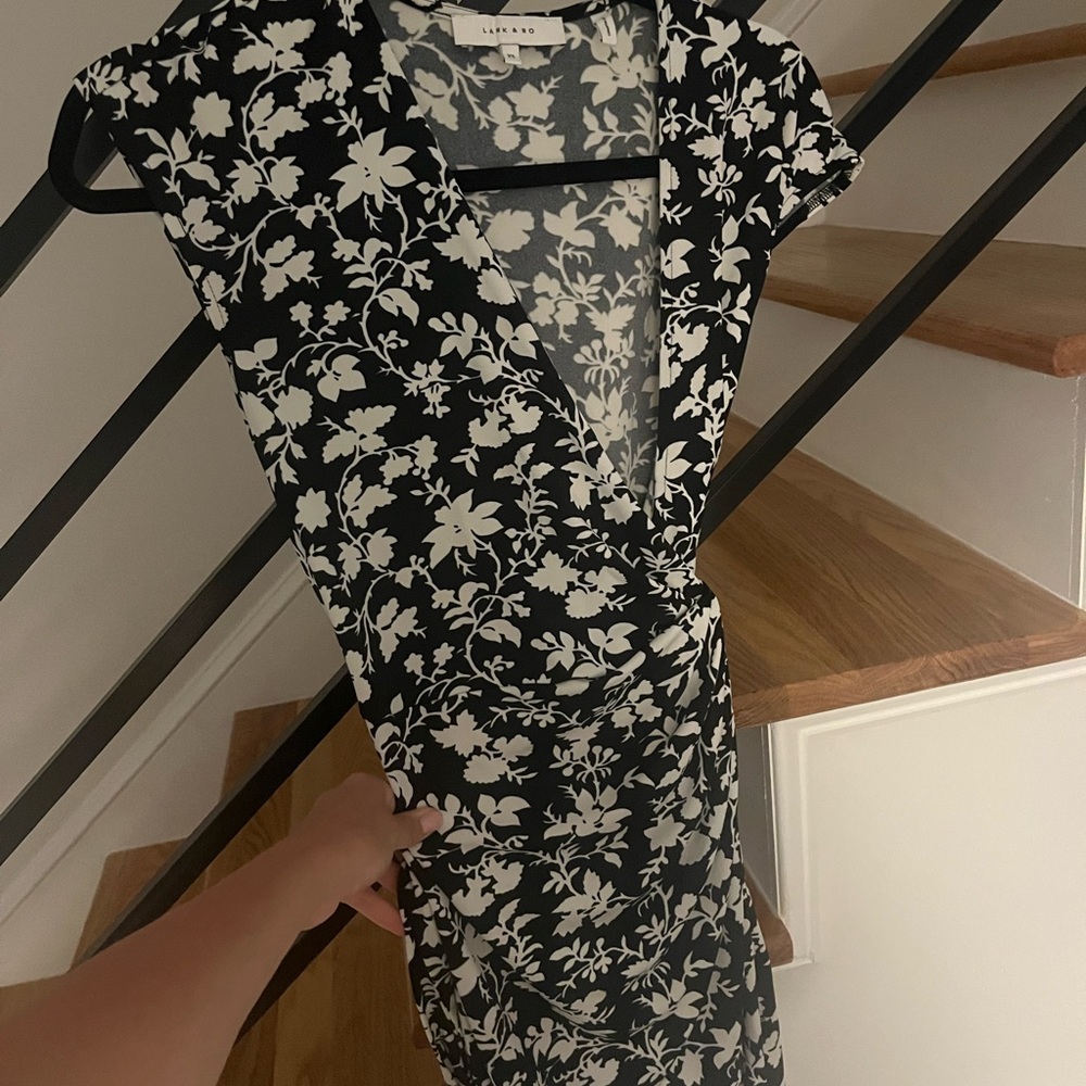 Black and White Floral Dress